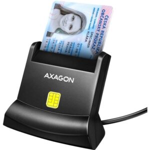 Cititor electronic AXAGON carti de identitate Smart Card FlatReader CRE-SM4N, USB 2.0