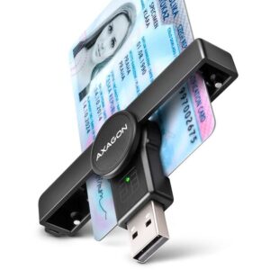 Cititor electronic AXAGON carti de identitate Smart Card FlatReader CRE-SMPA, USB 2.0