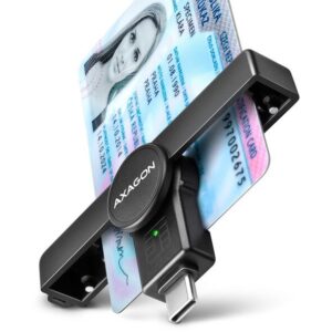 Cititor electronic AXAGON carti de identitate Smart Card FlatReader CRE-SMPC, USB-C